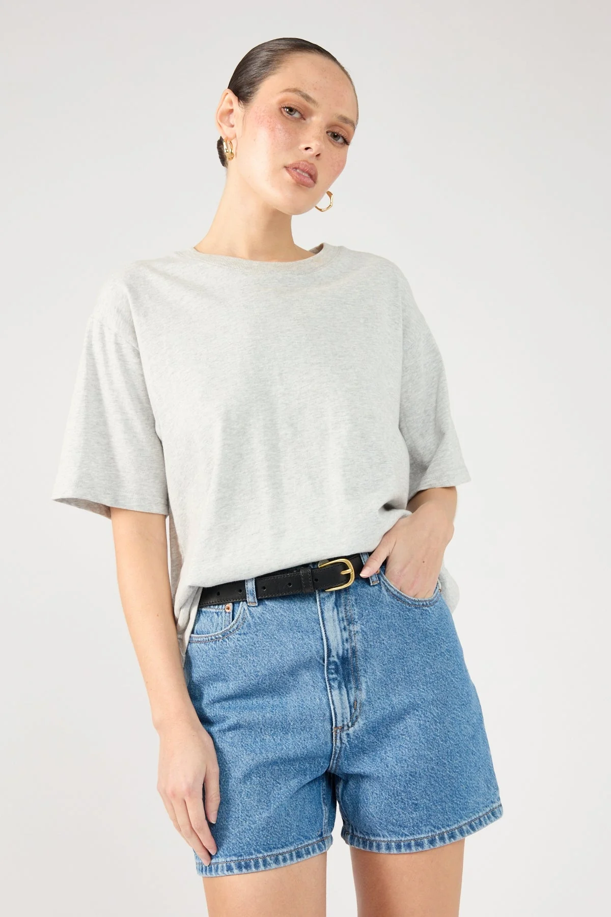 High Moms Short Bold Blue