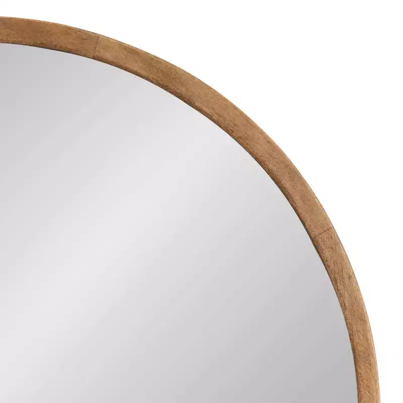 Kate & Laurel All Things Decor (Set of 3) Valenti Round Wall Mirror Set Rustic Brown