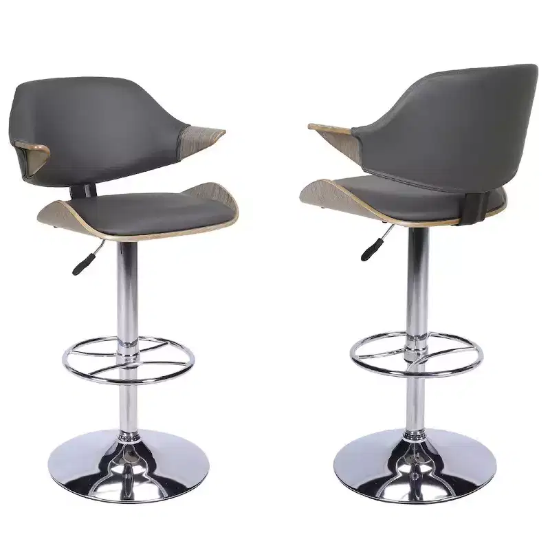 Curved Back Pneumatic-Adjustable Stool