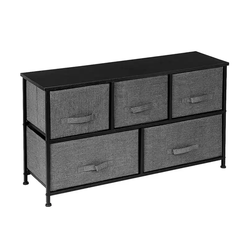 MDF 5-Drawer Dresser 2-Layer Storage Rack Household Organizer Furniture