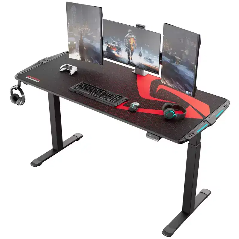 Gaming Standing Desk with RGB Lighting, 65