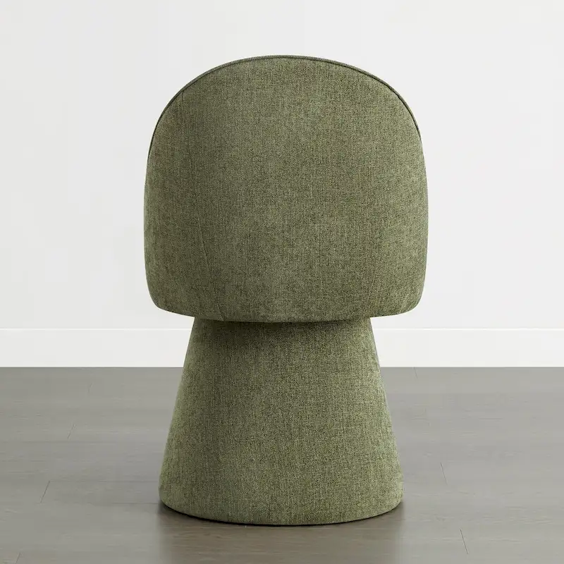 Darah Upholstered Swivel Armless Dining Chair Double-layered Cushions