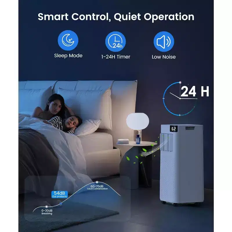 ZAFRO Portable Air Conditioners, Portable AC Unit with Cool, Fan & Dry Modes/Fast Cooling/Energy Efficient/Remote Control