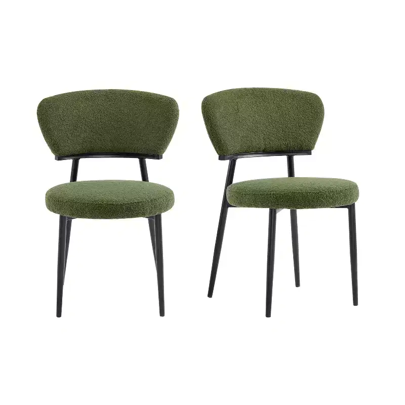 Christopher Knight Home Atrass Upholstered Dining Chair with Metal Legs (Set of 2)