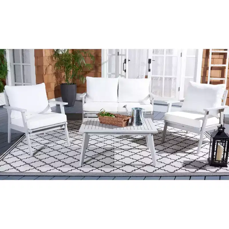 Castalia 4 Piece Living Set - Indoor/Outdoor - PAT7305 - Safavieh