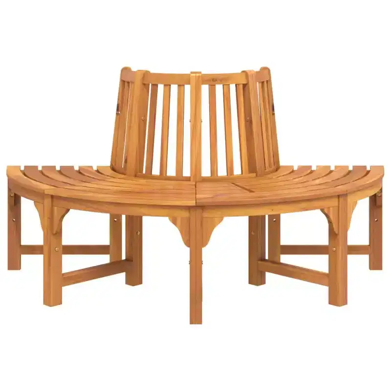 vidaXL Tree Bench Reddish Brown Solid Eucalyptus Wood with an Oil Finish