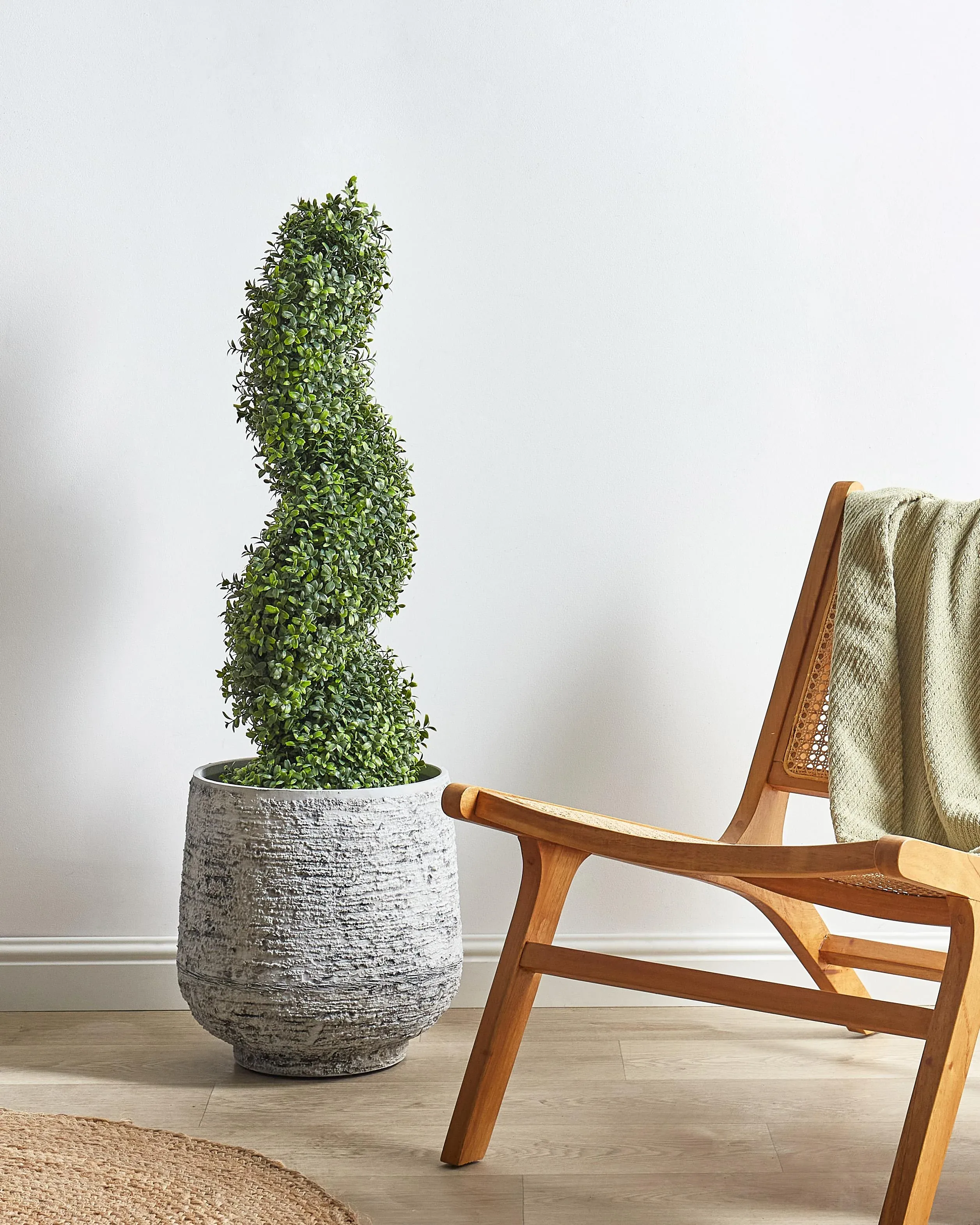 Pianta artificiale BUXUS SPIRAL TREE 98 cm Verde
