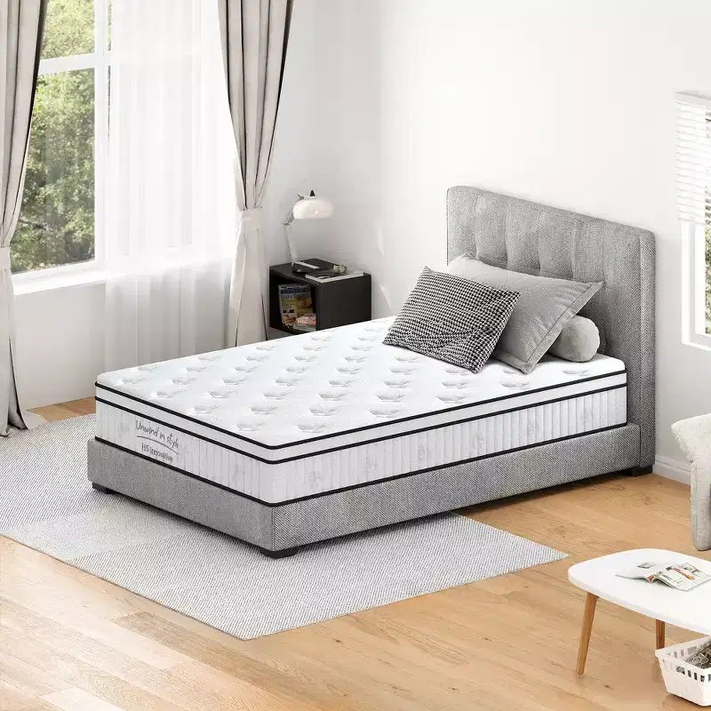 Whisen 12 Queen Hybrid Mattress with Memory Foam, Pocket Innerspring, Medium Firm