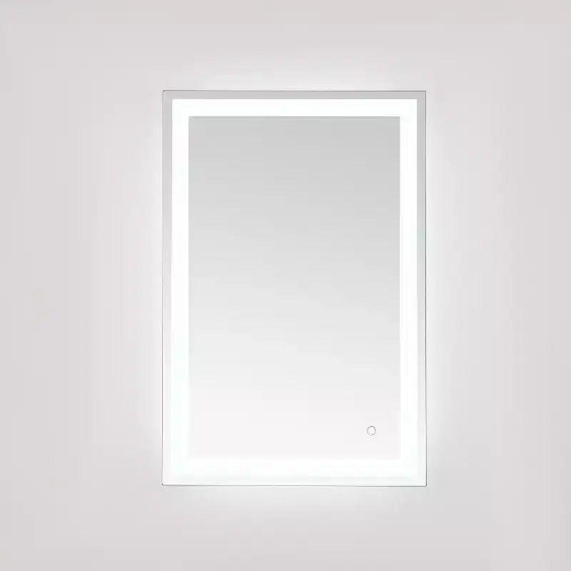 Hyatt 24 Aluminum LED Rectangle Mirror - LMR1000 - Silver/White - Safavieh