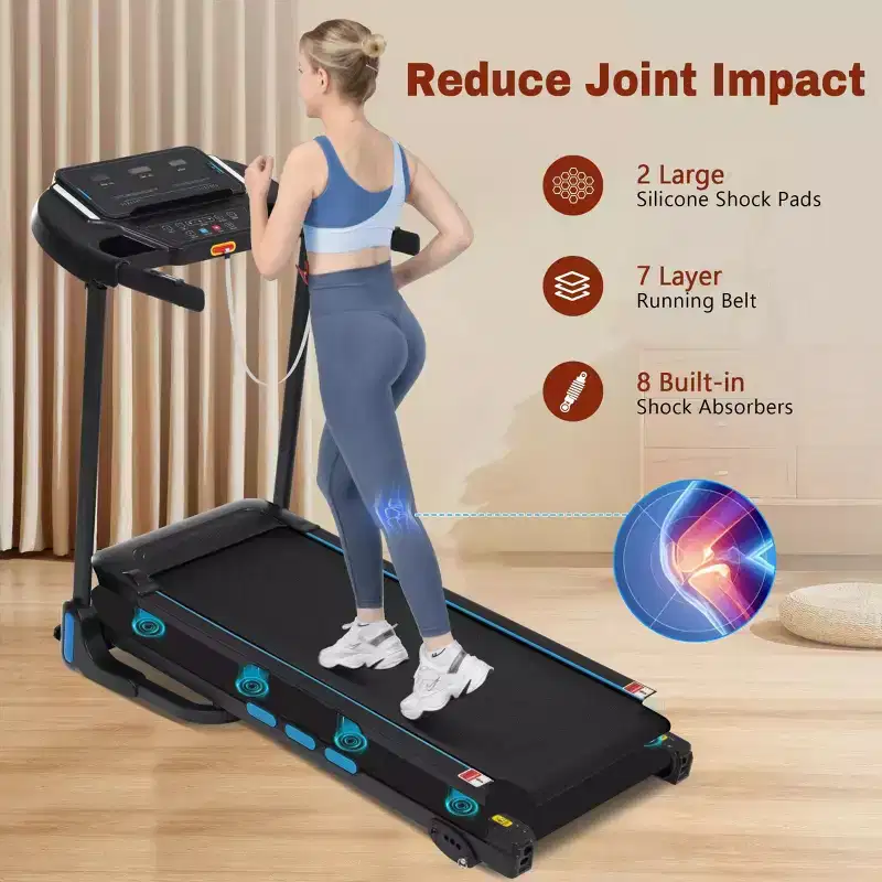 NAYSAYE Foldable Treadmill 3.5HP Hydraulic System with Incline for Home Running and Walking Workouts, Black, 48.23*19.69*41.14