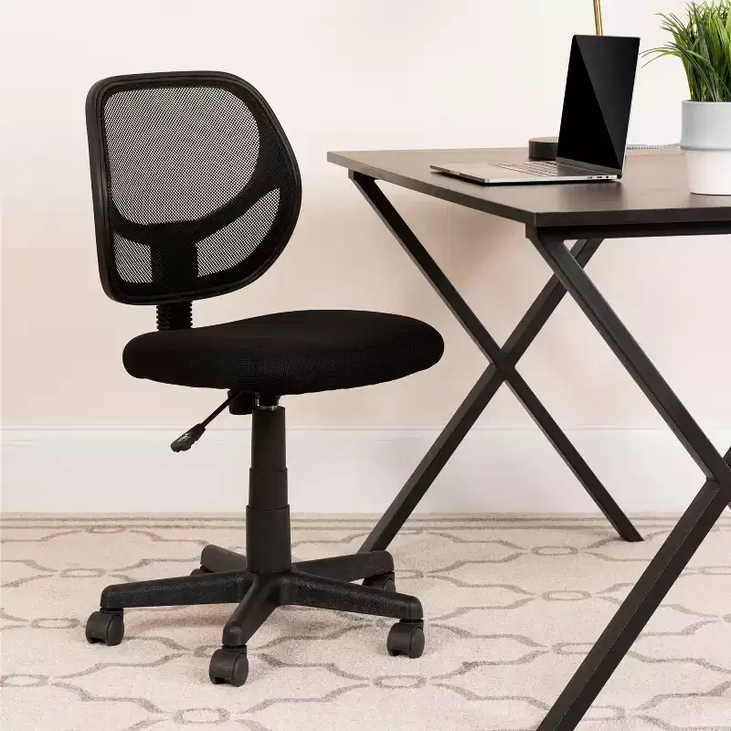 Mid-Back Mesh Swivel Task Chair with Curved Square Back