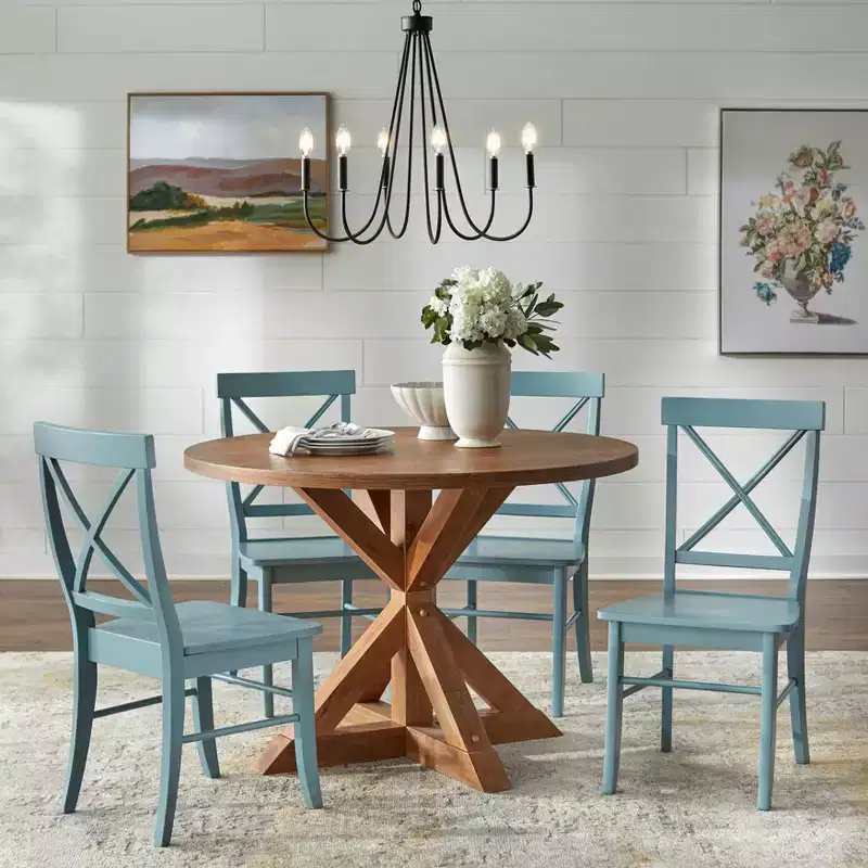 5pc Crenshaw Round Dining Set Driftwood - Buylateral