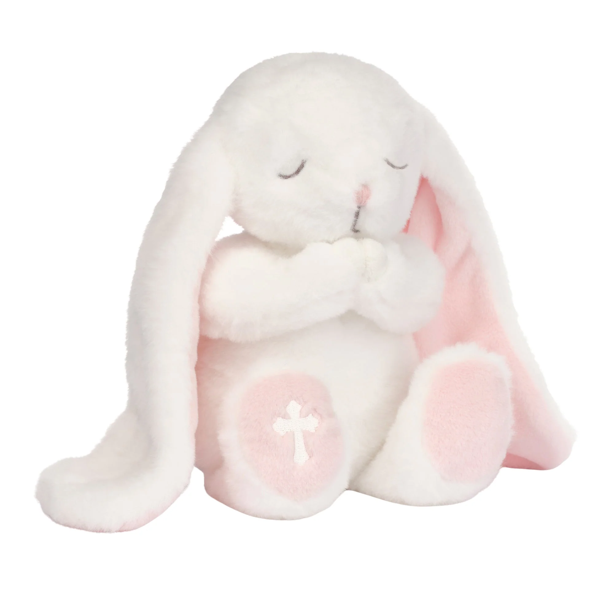 White Prayer Pose Bunny Plush