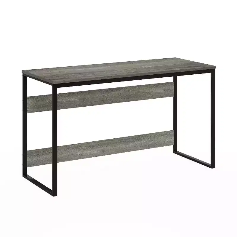 HomeStock 30 in.H Black Color Metal Writing Desks with Open Storage Shelf