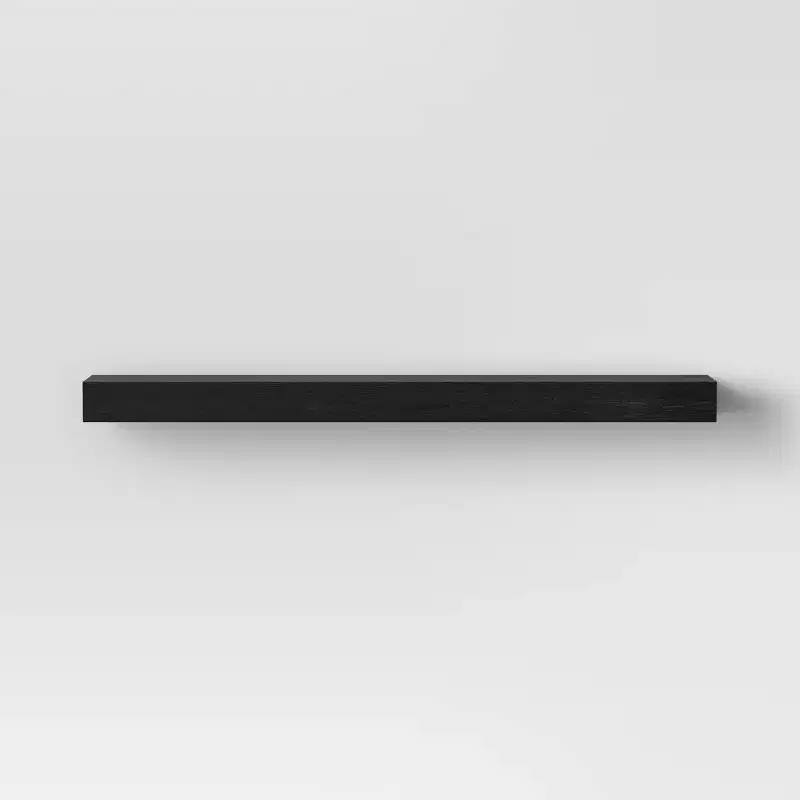 36 Inch Floating Wood Wall Shelf
