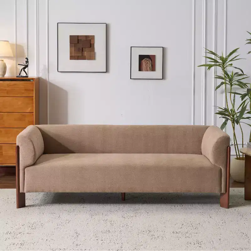 Christopher Knight Home Patcharee Modern 80 3-Seater Wooden Upholstered Sofa