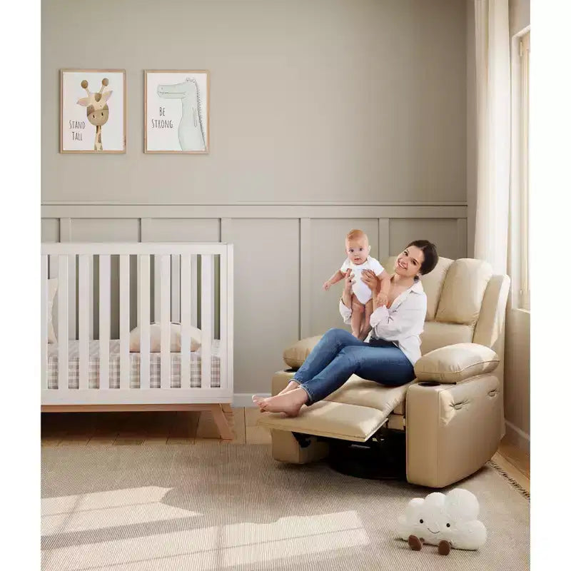 Recliner Chair for Living Room with Massage & Heat, Swivel Rocking Recliner Sofa, Cup Holders, Side Pocket, Ergonomic Lounge, NurseryBedroom