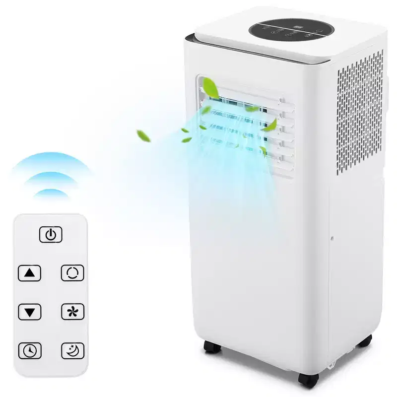 10,000 BTU Portable Air Conditioner - 3-in-1 Energy Efficient AC for Camping & Rooms Up to 450 Sq.Ft. Includes Dehumidifier, Fan, Remote & Window Kit
