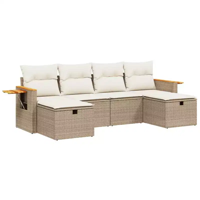 vidaXL Garden Sofa Set PE rattan set Modular
