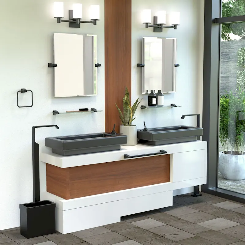 Gatco 5656 A-Line 20 Glass Bathroom Shelf