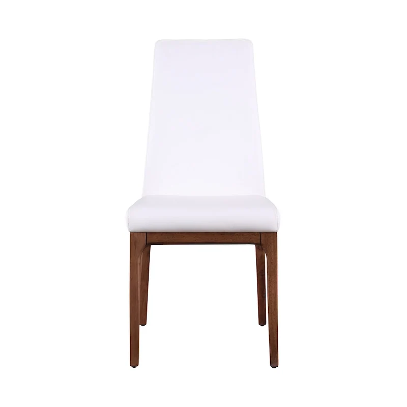 Somette Modern Contour Back Side Chair with Wood Base, Set of 2