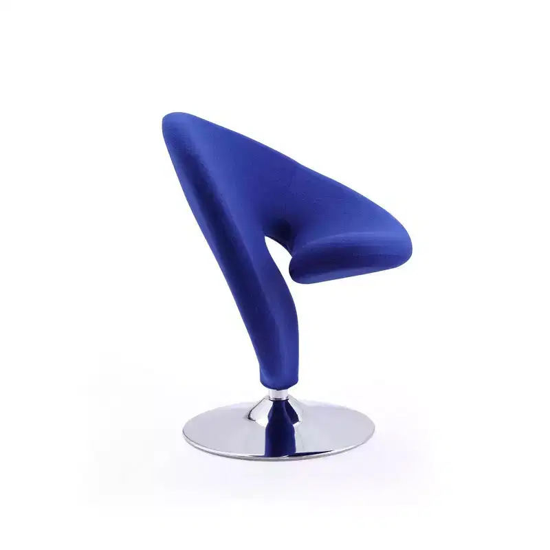 Curl Wool Blend Swivel Accent Chair - Manhattan Comfort