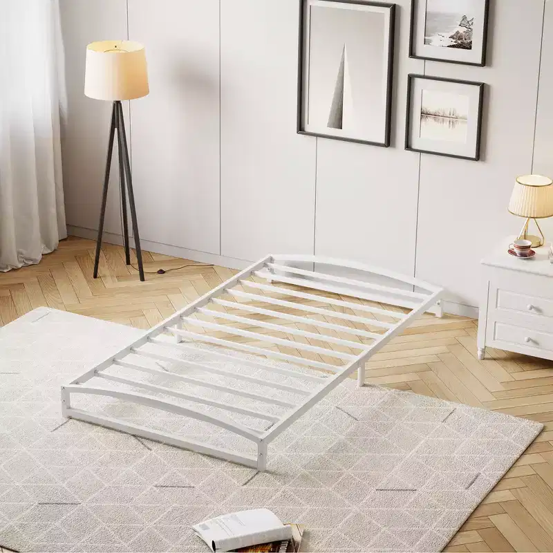 Twin Size Bed Frame,6 Inch Metal Platform Low Bed Frame Twin, Easy AssemblyNo Box Spring Needed, Noise Free
