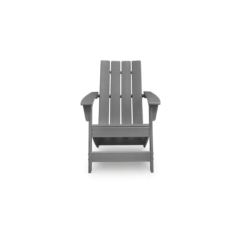 Signature Design by Ashley Lone View Bay Adirondack Chair, Outdoor Patio Chair, Gray MEGA-TUFF HDPE