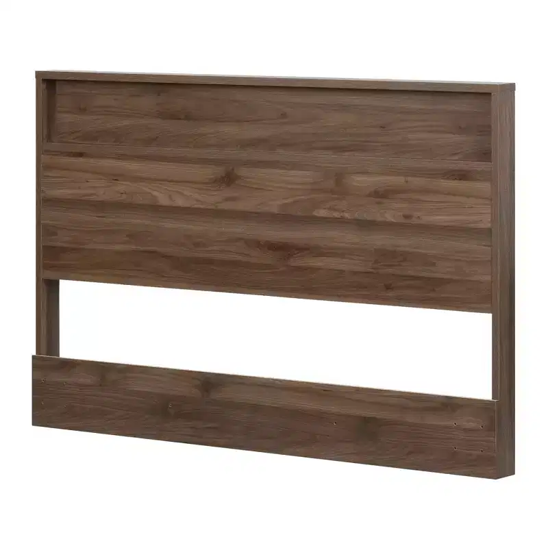 HomeStockTao Headboard Natural Walnut Open Storage Style 44
