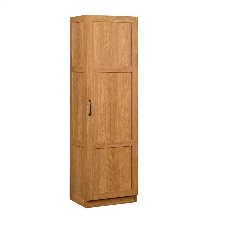 Pantry Storage Cabinet Highland Oak - : Traditional Style, 3 Adjustable Shelves, Particle Board Construction