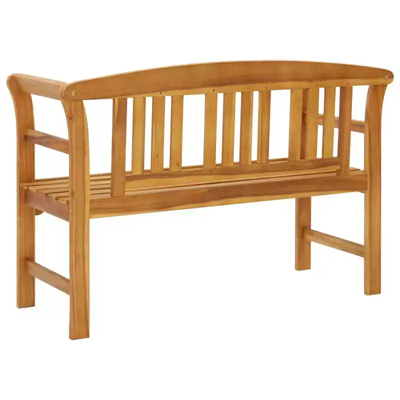 vidaXL Rose Bench with Cushion Cream White 44.88 x 18.11 x 32.48 in