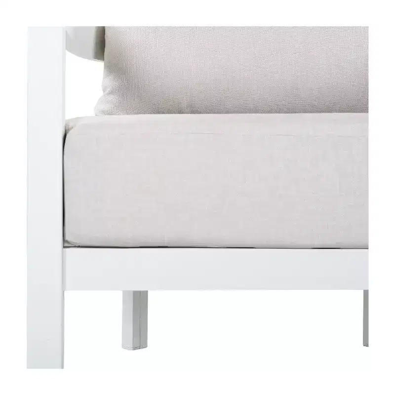 Christopher Knight Home Daniela Modern Aluminium Patio Accent Chairs with Cushion and Curved Backrest (Set of 2)