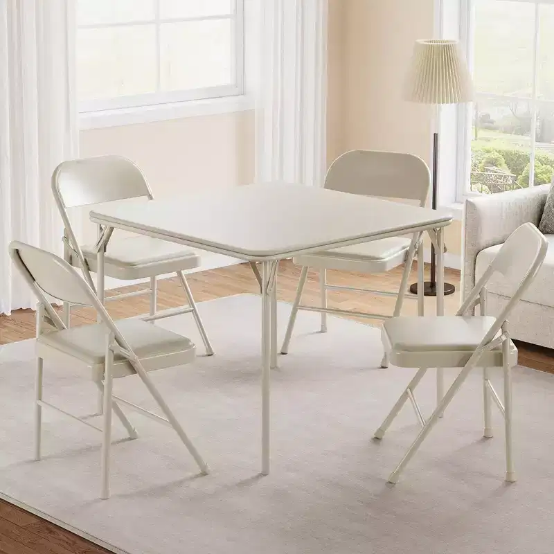 3-Piece Folding Set  Portable Table & 2 Padded Chairs for Indoor/Outdoor (No Assembly)