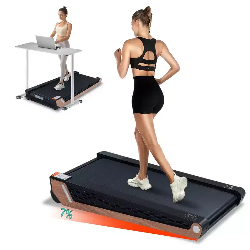 Okak 8 Incline Walking Pad Treadmill with LED Display, Under Desk Treadmill with 220LBS Capacity, 2.55HP Walking Treadmill, Black+Gray