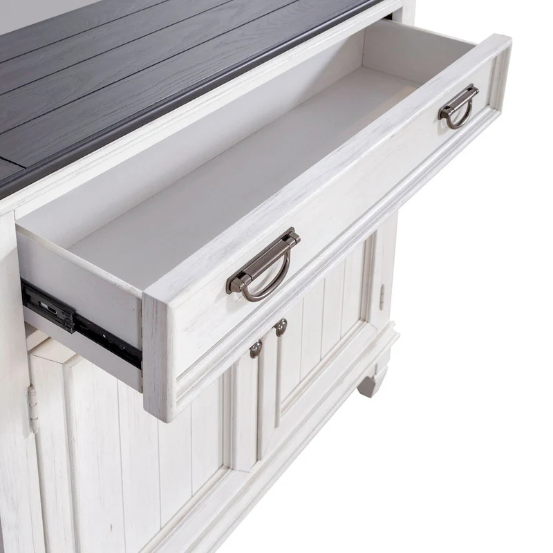 Allyson Park Wirebrushed White Charcoal 42 Inch Accent Hall Console