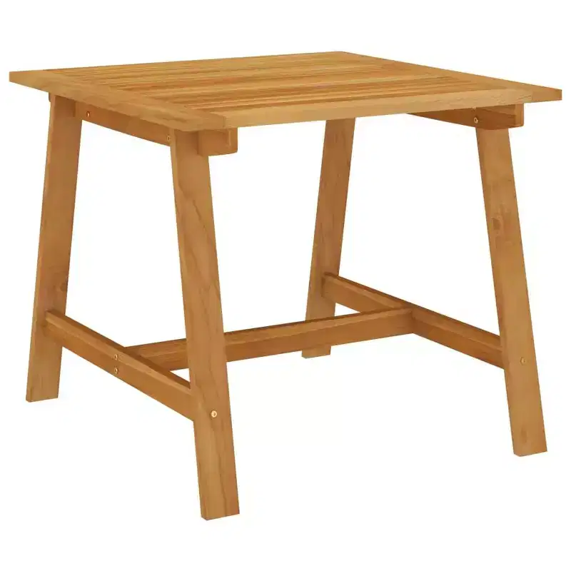 vidaXL Dining Set Black Solid Acacia Wood Medium Removable Covers