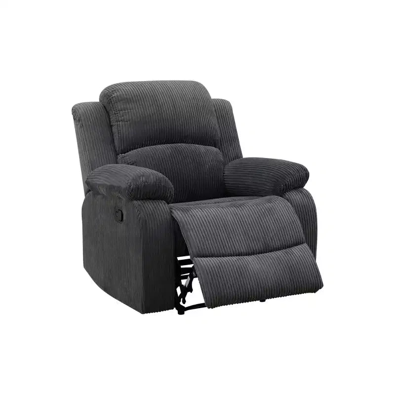 MAYEERTY Power Recliner Chair, Manual Fabric Reclining Chair with Adjustable Backrest for Living Room, Dark Grey