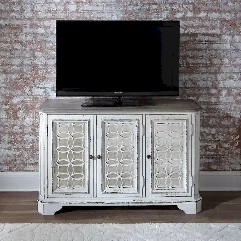 Magnolia Manor Antique White Mirrored Hall Console