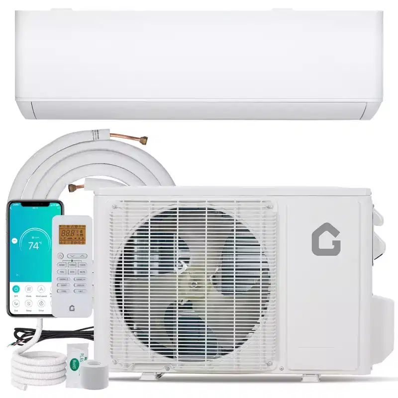 9,000 BTU Mini Split Air Conditioner with Heat Pump (24 SEER2)  TCL-TPro, 1 Unit, 230V Plug-in, Cools/Heats 450 Sq.Ft for Home & Office