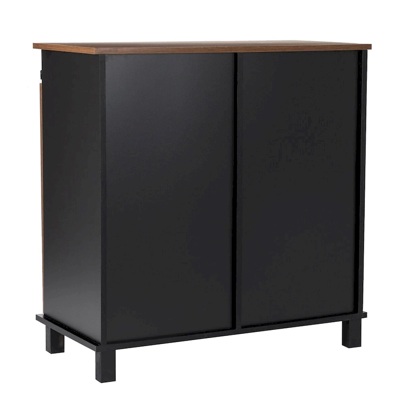 Glitzhome 32.25H Mid Centry Modern Industrial Bar Cabinet Buffet Sideboard