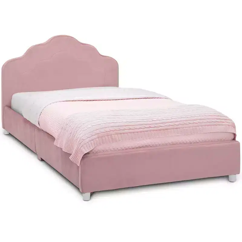 Delta Children Twin Upholstered Kids' Bed Rose Pink