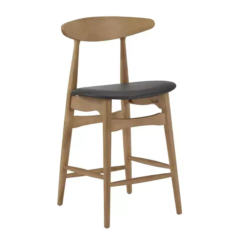 Cortland Counter Stool - Set of 2 - Natural/Black - iNSPIRE Q