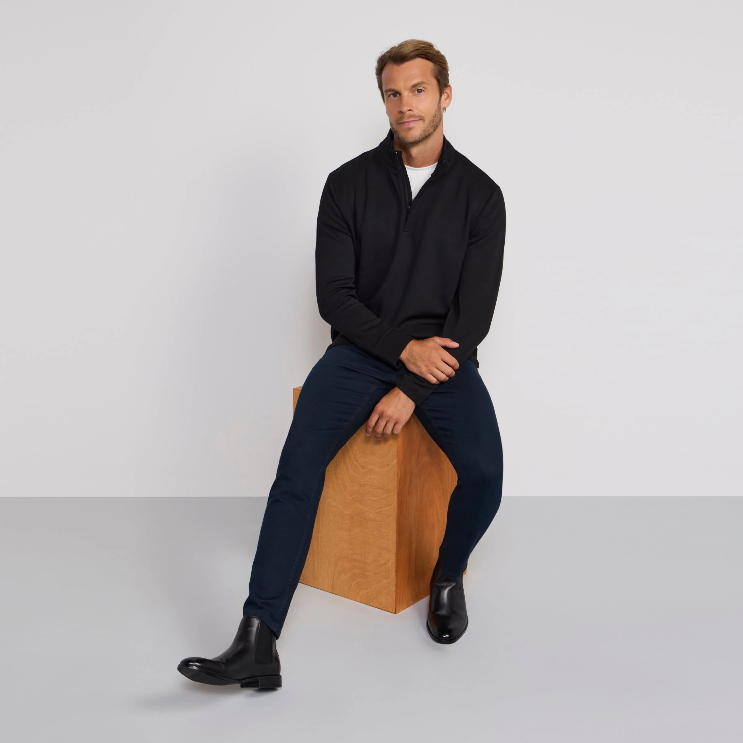 Quarter-Zip -- True Black