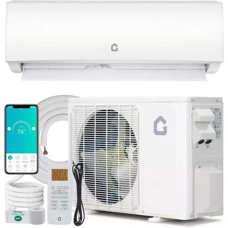 Acekool 9000 BTU Mini Split AC & Heater, 20 SEER2, WiFi Enabled, Wall-Mounted for Rooms up to 450 Sq.Ft