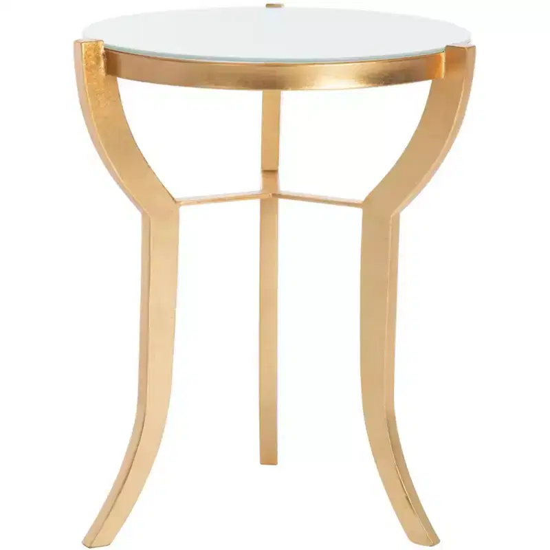 Ormond Accent Table - FOX2530A - Gold/White - Safavieh Couture