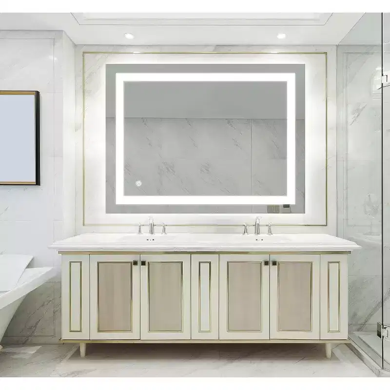 32 x 24 Inch Bathroom Mirror, Wall Mounted Vanity Mirror with Touch Control, Dimmable Brightness, Anti-Fog, Color Temperature Selection