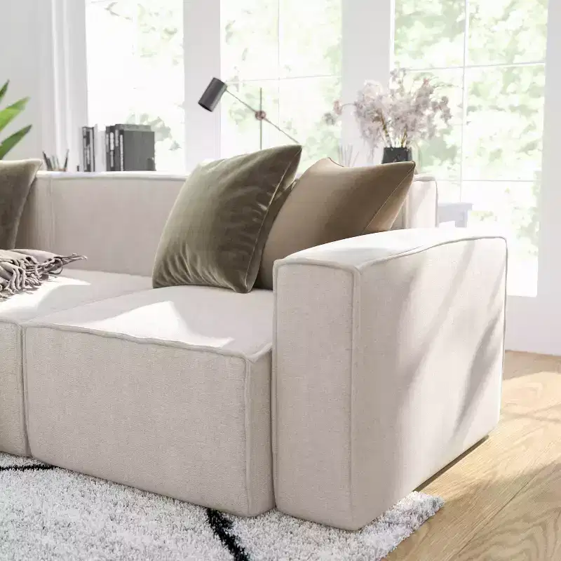 Merrick Lane Modular Right Side Chair with Arm Rest