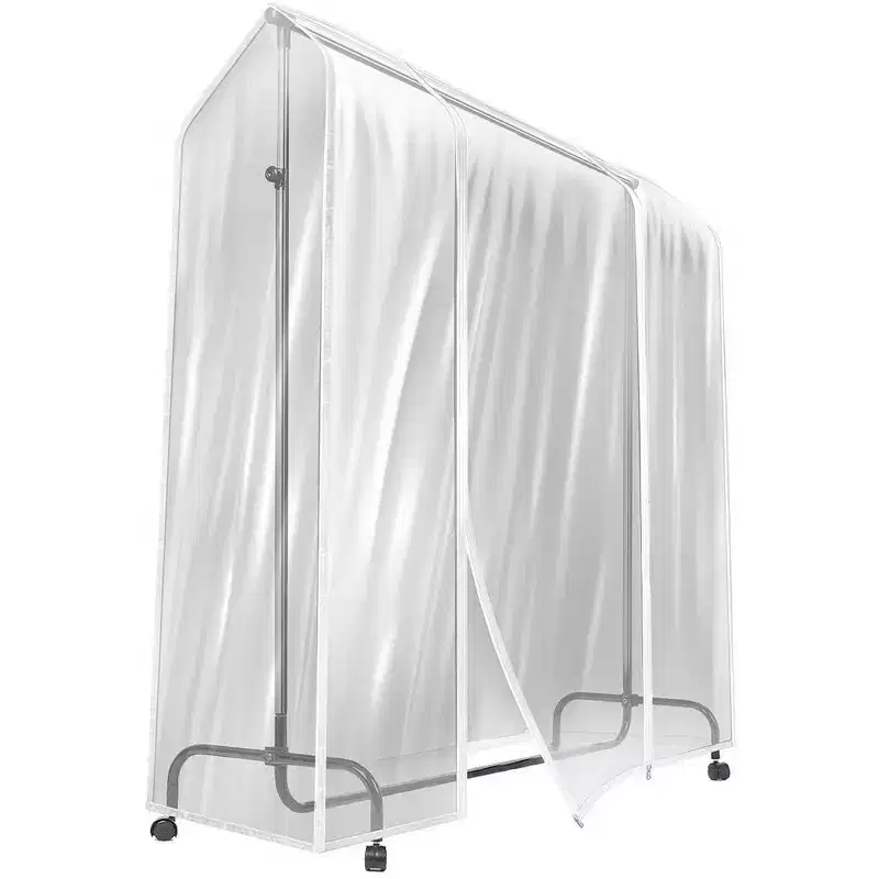Sorbus 6 ft Clear Garment Rack Cover - Garment Coat Hanger Protector Clothing Storage for Dresses, Suits, Coats, and more