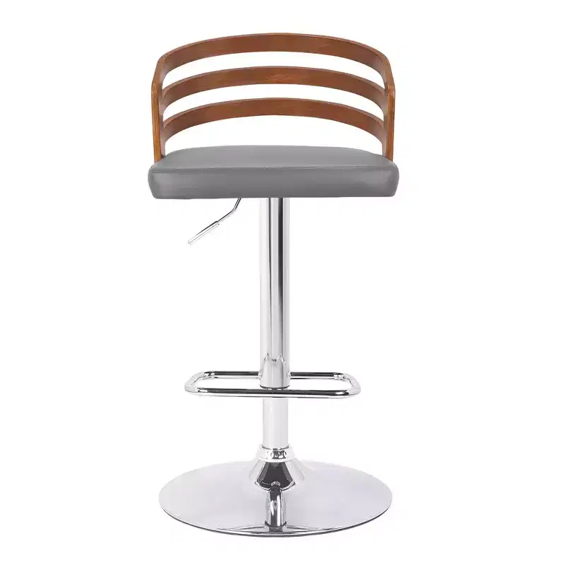 Adjustable Swivel Bar Stool with Footrest