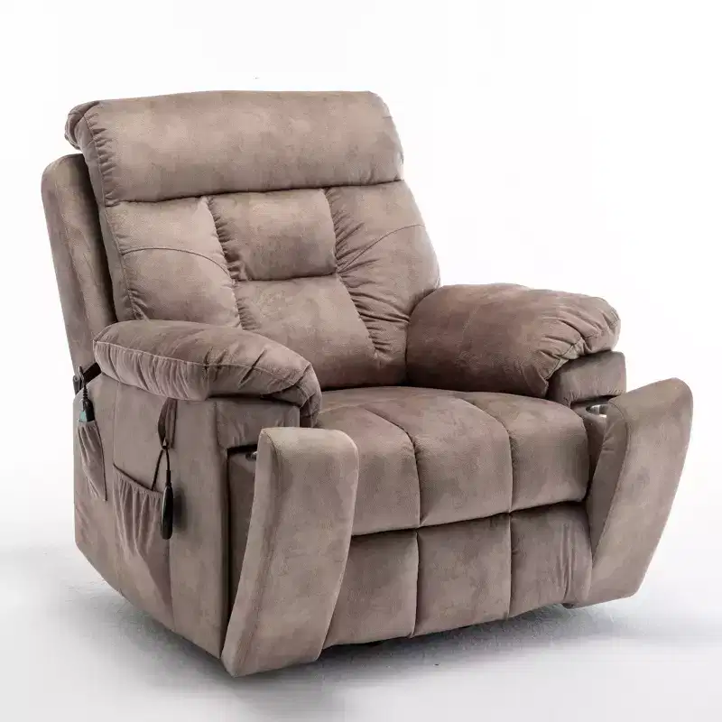Electric Lift Massage Recliner With Heating Function And Side Pocket - ModernLuxe